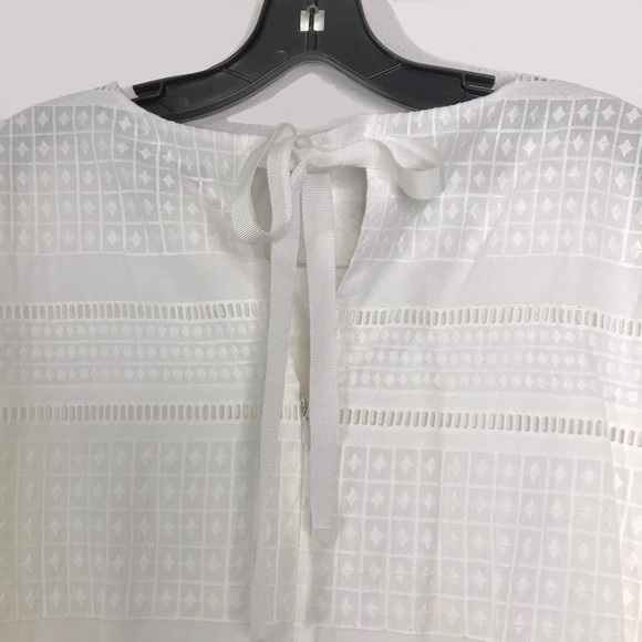 J Crew Flutter Sleeve Shift Dress In Eyelet 100% Cotton SIZE 8 - Picture 15 of 15